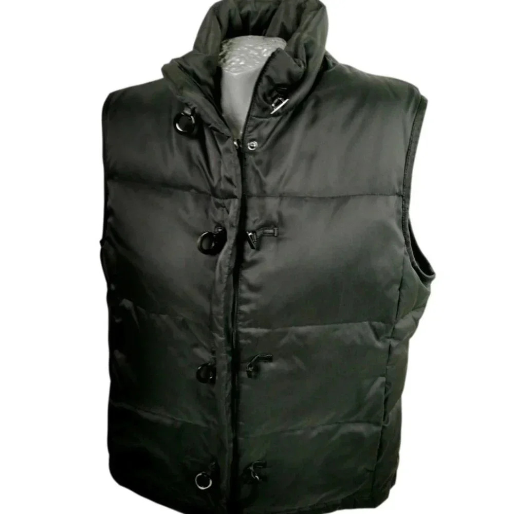 Talbots Down Black Puffer Vest  Sz L Womans‎ Winter